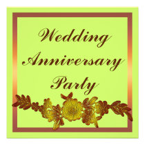 Floral Wedding Anniversary invitations