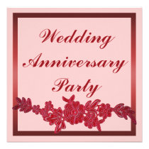 Floral Wedding Anniversary invitations