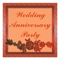 Floral Wedding Anniversary invitations