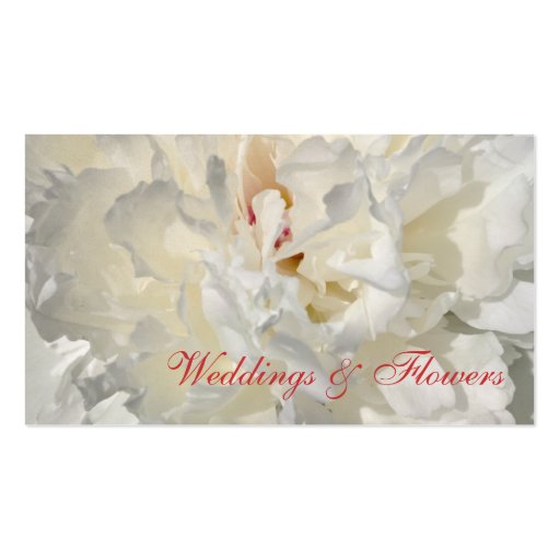 Floral wedding card business card template (front side)