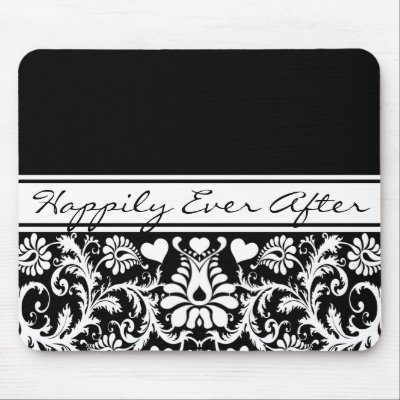 Floral Wedding Change to Any Color Mouse Mat