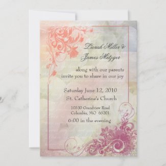 Floral Wedding Invitation invitation
