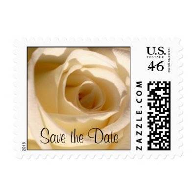 Floral Wedding Postage Stamp Save the Date