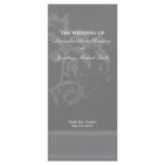 Floral Wedding Program- Slate Grey Wedding rack cards