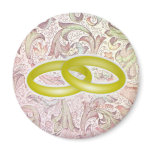 Floral Wedding Rings magnets