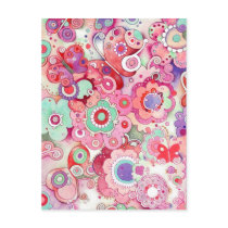 Floral Whimsy Postcard postcards