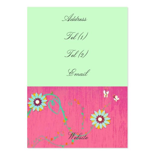 Floral Wishes Business Cards (back side)