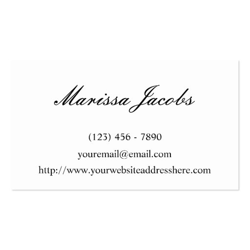 Floral with Grunge Background Peach Business Card (back side)