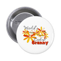 Floral World's Coolest Granny buttons
