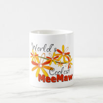 Floral World's Coolest Meemaw mugs