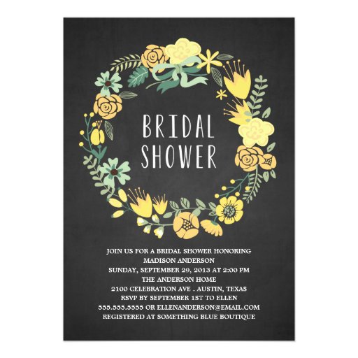 Floral Wreath | Bridal Shower Invitation