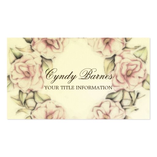 Floral Wreath Business Card (front side)