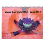 Floral Year July 2010 - June 2011 Wall Calendar