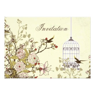 floral yellow bird cage, love birds 