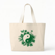 Floral Yin Yang Tote Bag