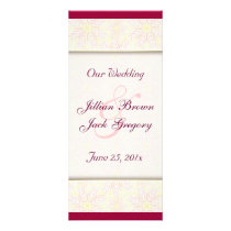 Floraline Mauve WEDDING Program rack card rack cards