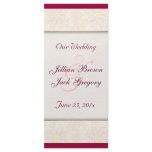 Floraline Mauve WEDDING Program rack card