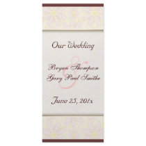 Floraline Mauve WEDDING Program rack card