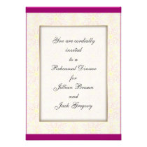 Floraline Mauve WEDDING Rehearsal Dinner invite invitations