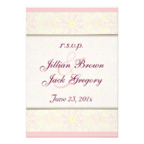 Floraline Mauve Wedding RSVP announcement invitations
