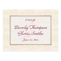 Floraline Mauve Wedding RSVP postcard postcards