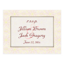 Floraline Mauve Wedding RSVP postcard postcards