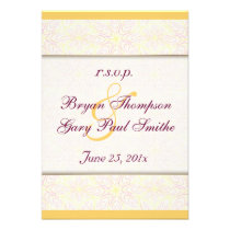 Floraline Mauve Wedding RSVP reply invitations