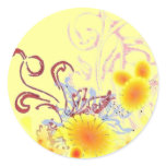FloralMix seals Round Sticker