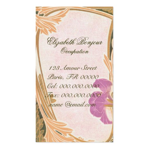 Florals ~ Business Card (back side)