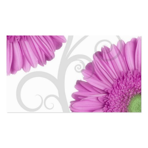 Florals - Gerbera Daisy Business Card Templates (back side)