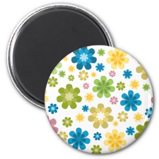 Florals - hippie design magnets