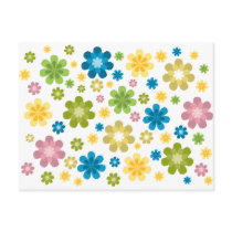 Florals - hippie design postcards