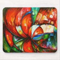 floral, abstract, flower, fine, art, painting, colorful, flora, plants, Mouse pad with custom graphic design