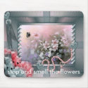 floralwall, stop and smell the flowers mousepads by angelface4898 floralwall, stop and smell the flowers mousepads