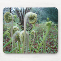 FLORA'S FEAST GREEN CURLS mousepads