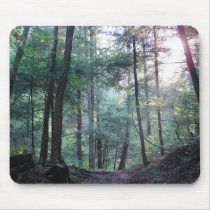 FLORAS FEAST MORNING FOREST mousepads