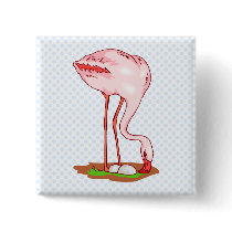 Florence Flamingo buttons