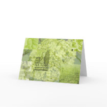 Florence, Italy, Image Collage, Green, Greeting Ca cards