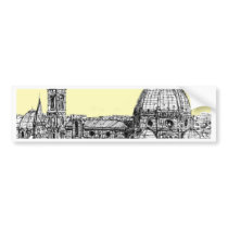 Florence Italy in cream Bumper Stickers