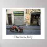 Florence Italy Street Scene Poster