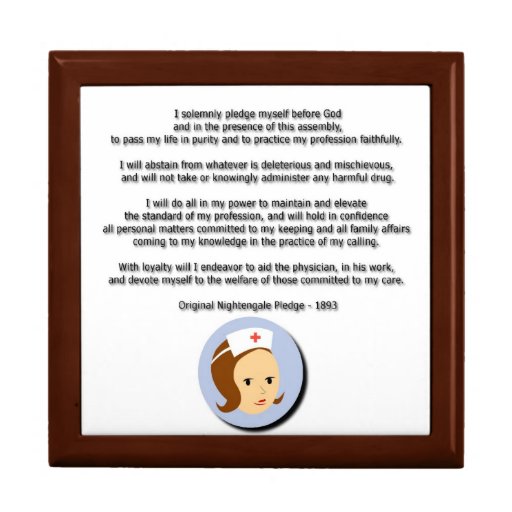 Florence Nightingale Pledge Jewelry Box