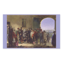 Florence Nightingale Receiving the Wounded Scutari Rectangular Sticker
