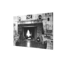Florence, Oregon Hotel Regan Lobby View Gallery Wrap Canvas