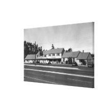 Florence, Oregon View of Hotel Regan Photograph Gallery Wrap Canvas