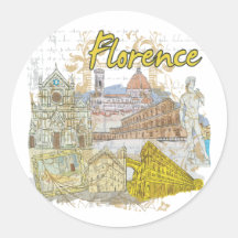Florence Round Stickers