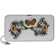 Florentine Butterfly Floral Speaker doodle