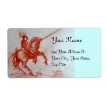 FLORENTINE KNIGHT ON HORSEBACK CUSTOM SHIPPING LABELS
