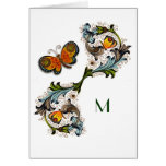 Florentine Renaissance Floral Monogram Note Card