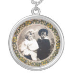 FLORENTINE RENAISSANCE FLOWERS , PHOTO TEMPLATE PENDANT