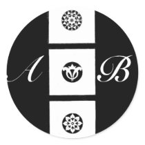 FLORENTINE RENAISSANCE HARMONY MONOGRAM STICKERS
